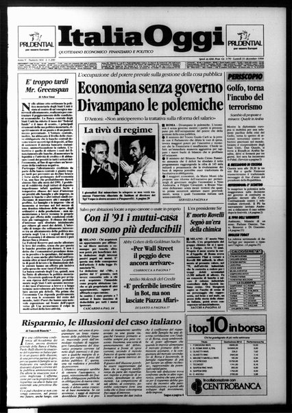 Italia oggi : quotidiano di economia finanza e politica